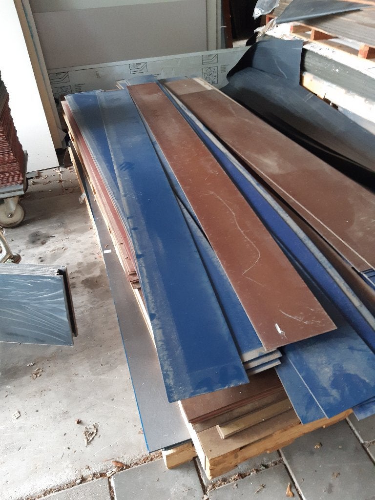 borders van 3 mm trespa ca 30 cm breed buigzaam in teuge, Ophalen, Kunststof, Nieuw, Minder dan 25 cm