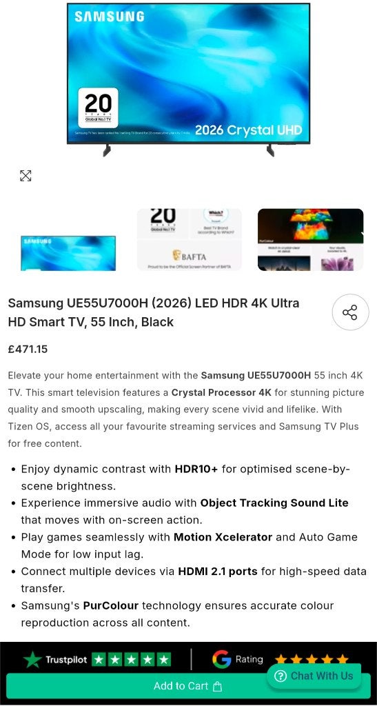 Foto 5 van Samsung Crystal UHD Vision Smart AI TV | 2026 model in doos