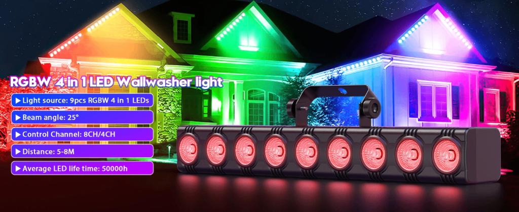 36W ledbar met 9 RGBW leds en afstandsbediening, Geluidgestuurd, ., Nieuw, Ophalen of Verzenden