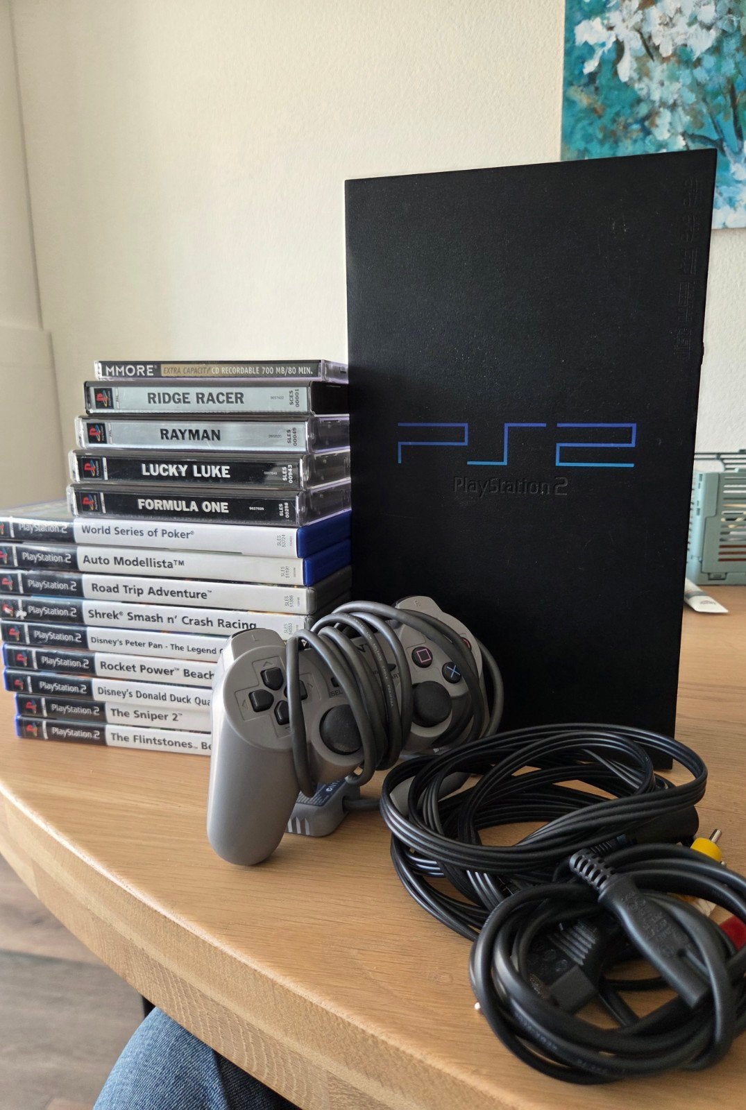 PlayStation 2 (PS2) SCPH-30004 R met 13 spellen, Ophalen of Verzenden
