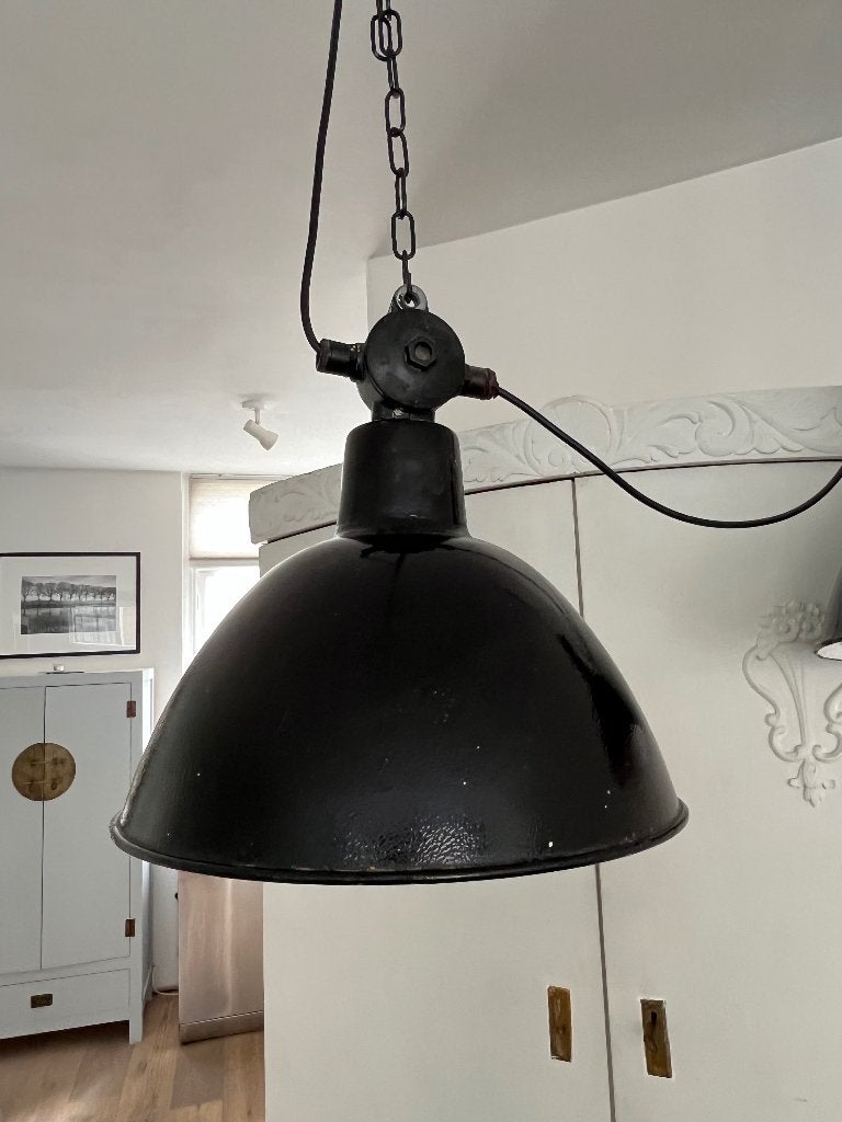Industriële lampen, Gebruikt, Originele industriële hanglampen, Metaal, E27 (groot)