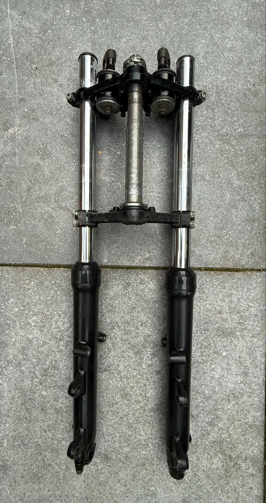 Complete Yamaha XS650 voorvork met kroonplaat en T-stuk, Motoren, Ophalen of Verzenden, Gebruikt