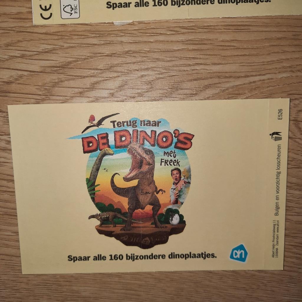 22x dinoplaatje plaatje Terug naar de dino's met Freek AH, Albert Heijn, Ophalen of Verzenden