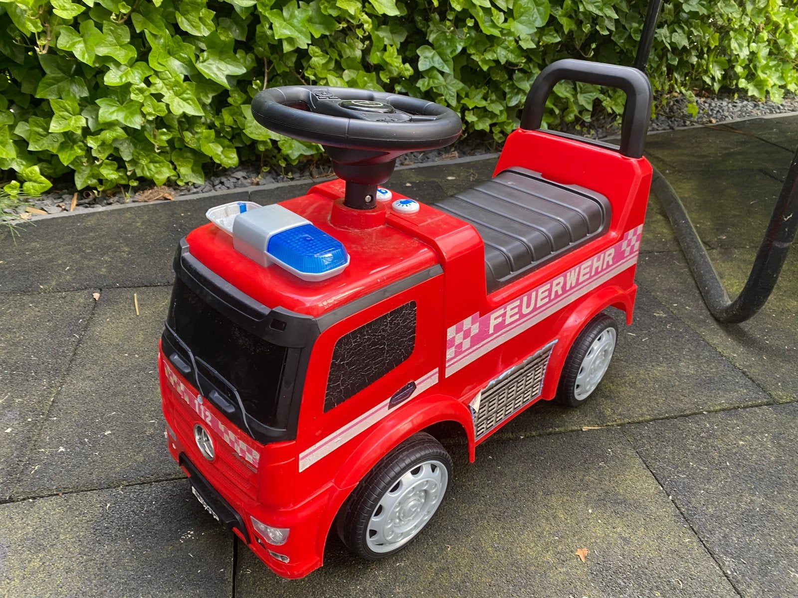 Mercedes-Benz Brandweer Loopauto met Geluid, Ophalen of Verzenden, Gebruikt, Loopvoertuig