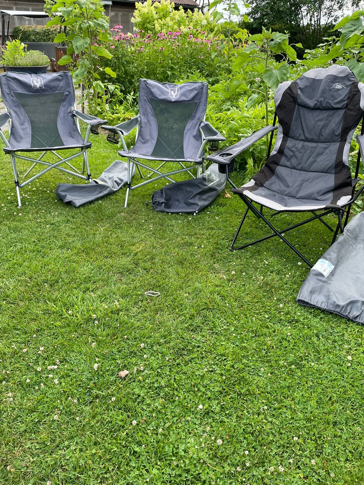 Set van 3 comfortabele campingstoelen met draagtas, Ophalen, Zo goed als nieuw, Campingstoel