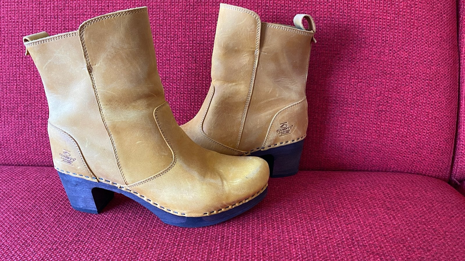 “ nieuw” Clumpy's Leren Enkellaarzen - okergeel maat 40, Kleding | Dames, Schoenen, Geel, Lage of Enkellaarzen, Nieuw, Ophalen of Verzenden
