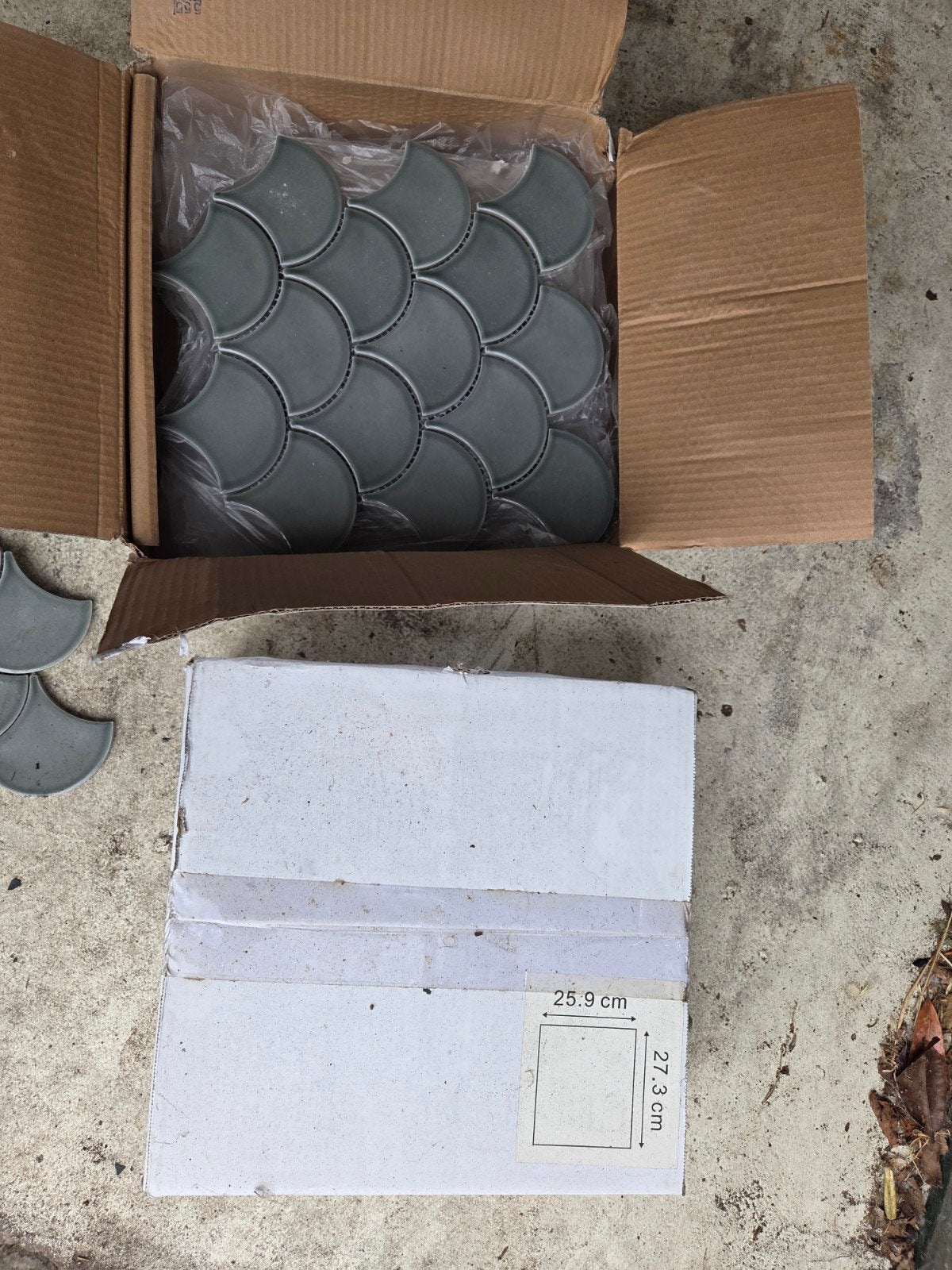2 Doosjes Originele Wandtegels - Visgraat Patroon, Doe-het-zelf en Verbouw, Tegels, Ophalen, Nieuw, 20 tot 40 cm, Minder dan 5 m²