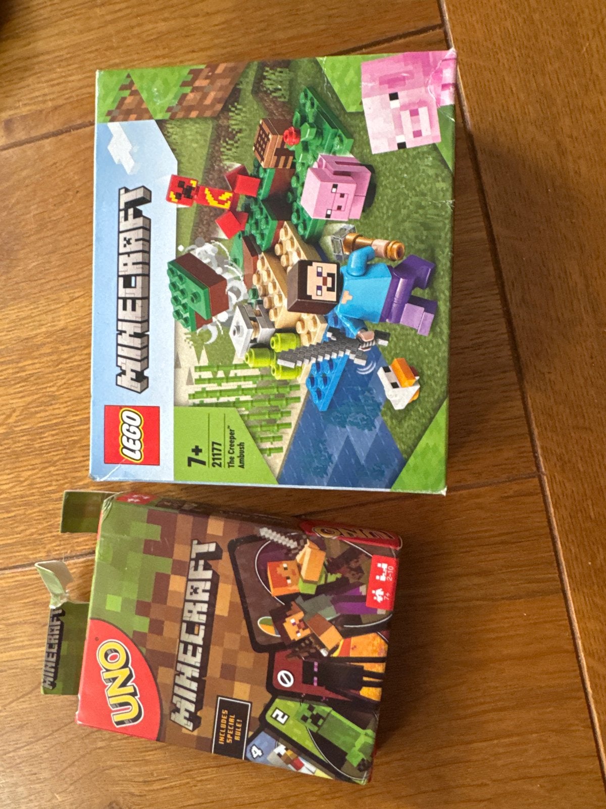 Lego Minecraft The Creeper Ambush 21177 + Minecraft UNO, Ophalen of Verzenden, Nieuw