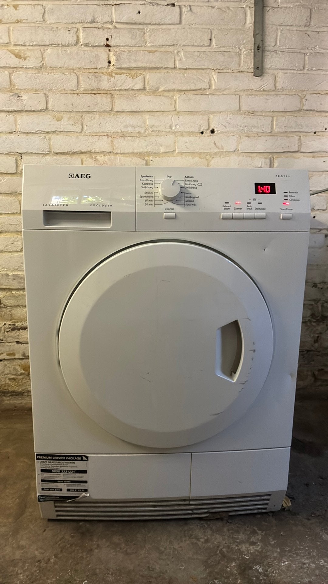 AEG droger, Ophalen, 6 tot 8 kg, Gebruikt, Luchtafvoer