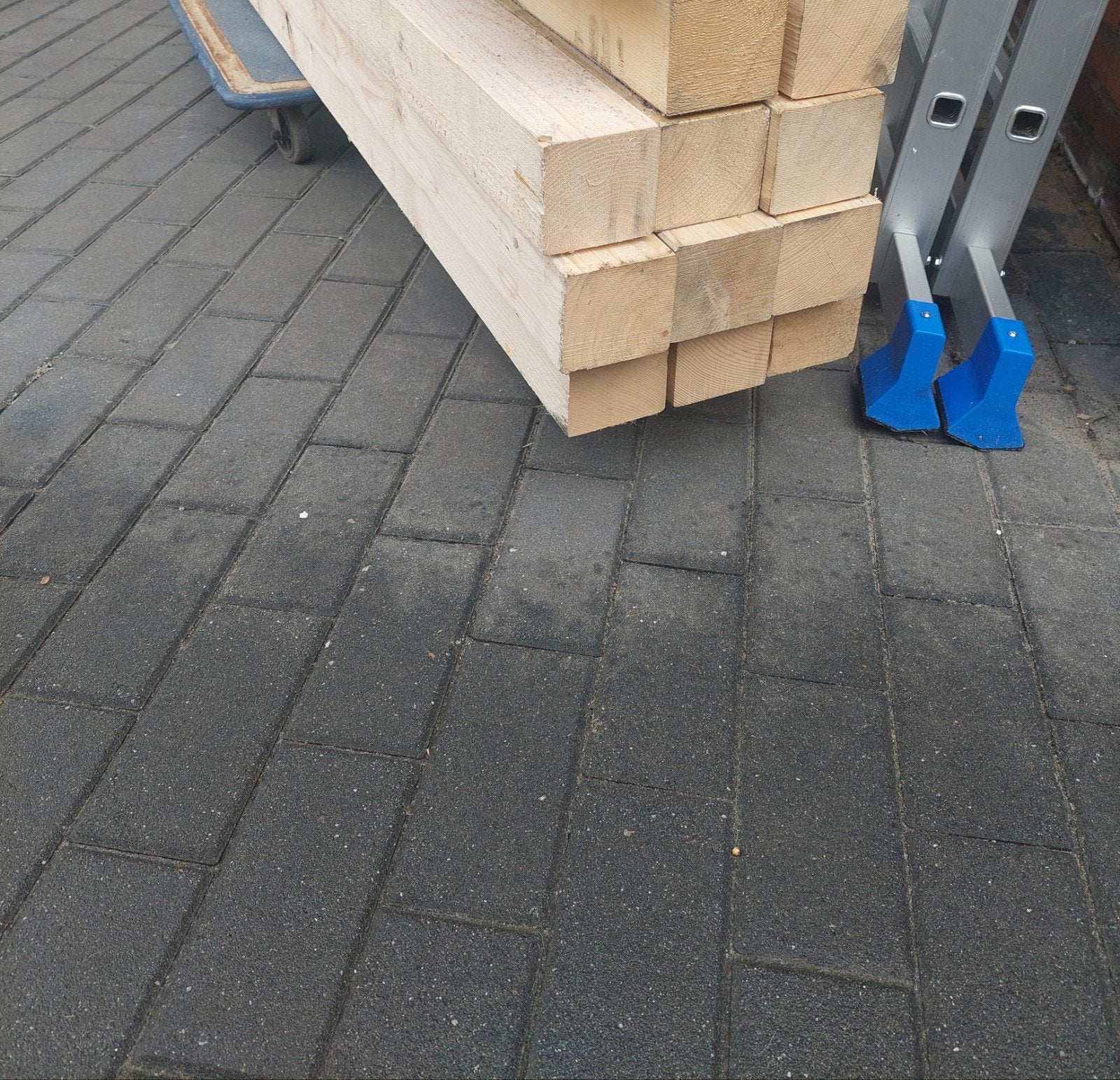18 dikke balken complete set voor een afdak of carport, Tuin en Terras, Ophalen, 180 tot 250 cm, Balken