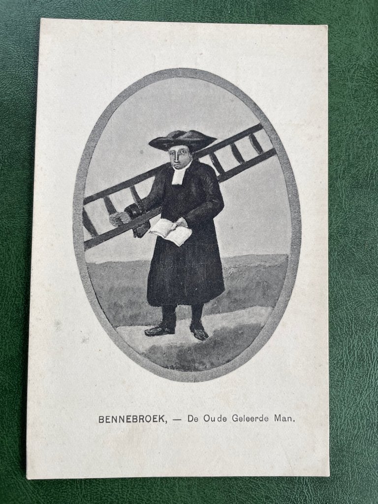 ansichtkaart van Bennebroek, De Oude Geleerde Man., Verzenden, 1920 tot 1940, Zuid-Holland