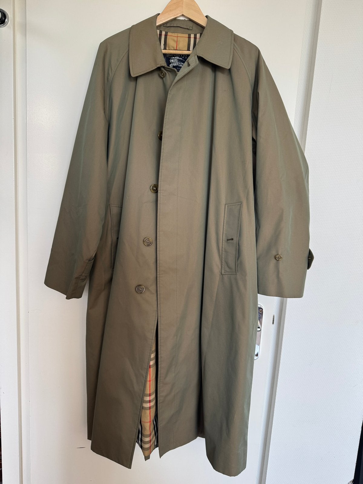 Burberry heren trench coat, Verzenden, Gedragen, Maat 52/54 (L), Beige