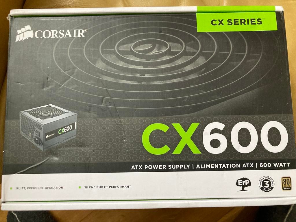 Corsair CX600 ATX powersupply nieuw, Computers en Software, Interne voedingen, Ophalen of Verzenden, Nieuw