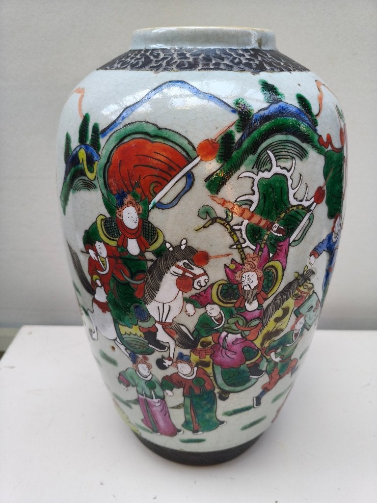 Antieke Chinese porseleinen vaas Nanking, hoogte 40 cm, Antiek en Kunst, Antiek | Vazen, Ophalen of Verzenden