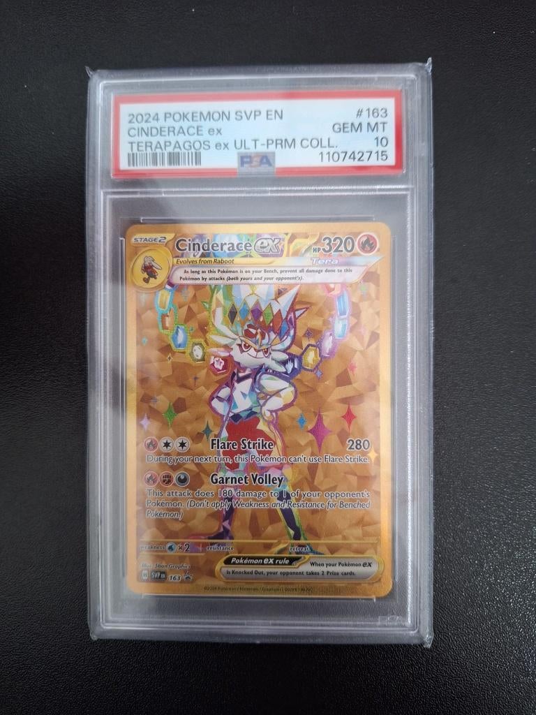 Cinderace EX 163 PSA 10, Hobby en Vrije tijd, Verzamelkaartspellen | Pokémon, Nieuw, Losse kaart, Foil, Ophalen of Verzenden