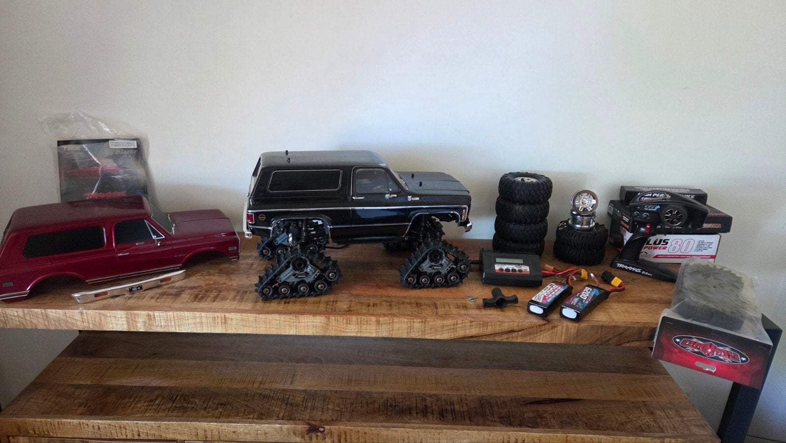 traxxas chevrolet k5 blazer high trail zeer compleet, Ophalen of Verzenden, Zo goed als nieuw, Elektro, Auto offroad