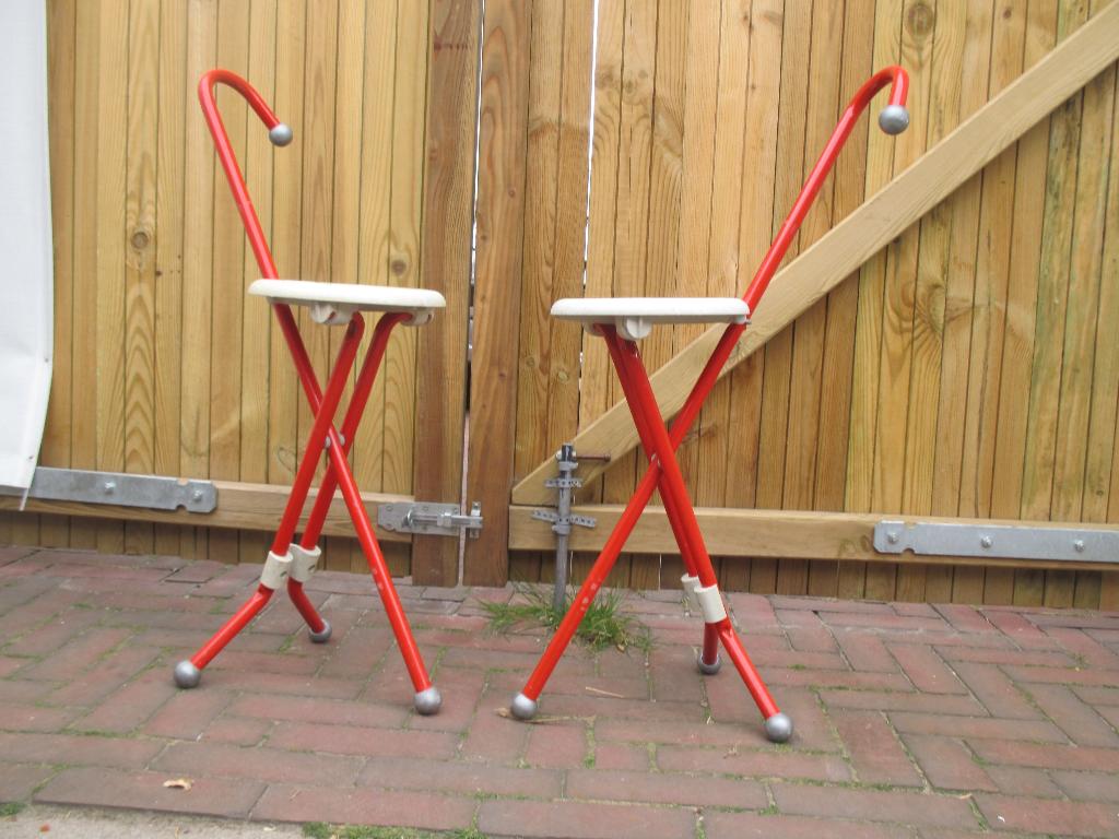 Ulisse wandelkruk rood Ivan Loss design jaren 80 retro, Gebruikt, Staal, ?, Ulisse