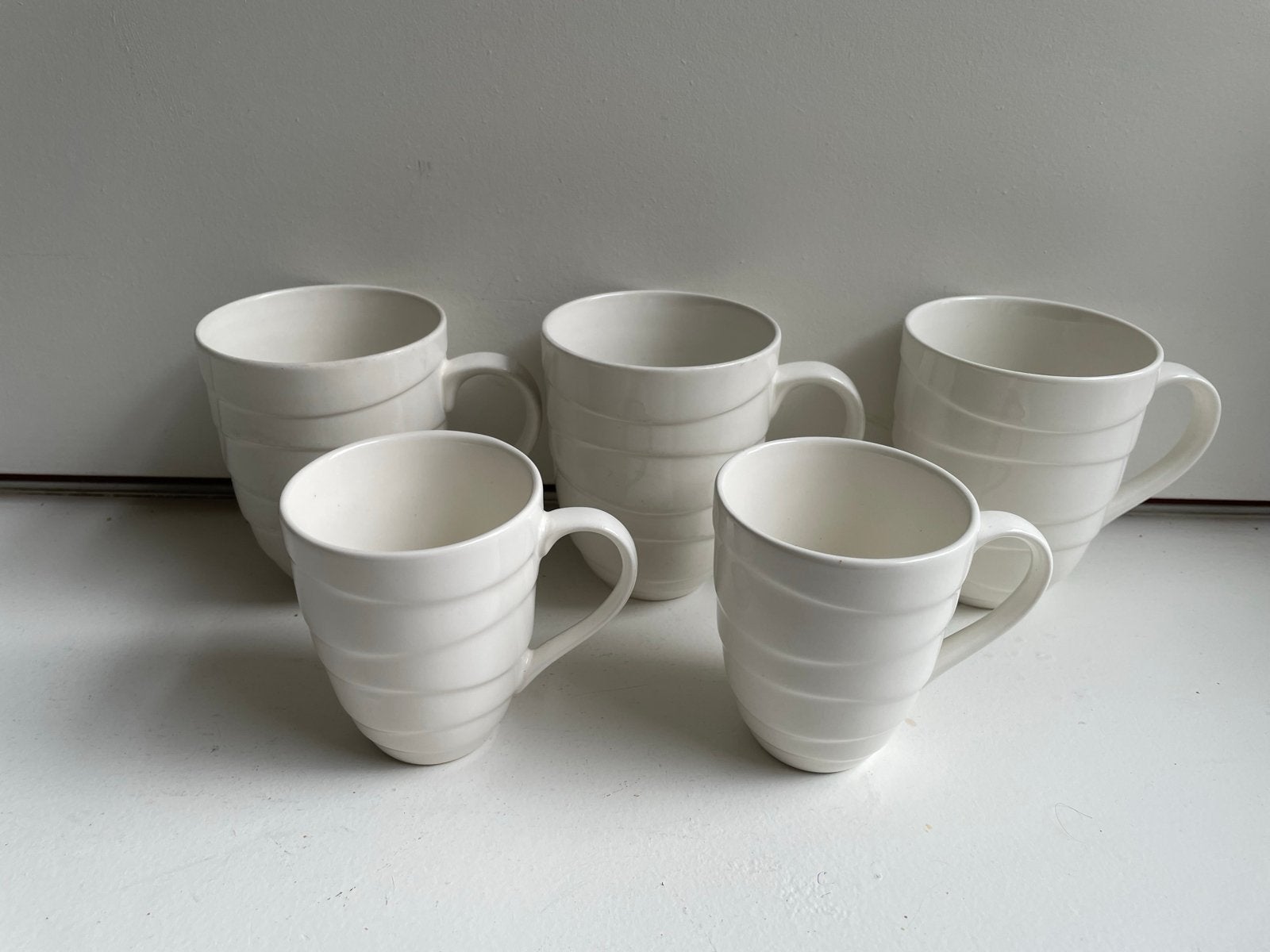 5 Jamie Oliver mokken, wit, servies, Overige merken, Keramiek, Zo goed als nieuw, Overige stijlen