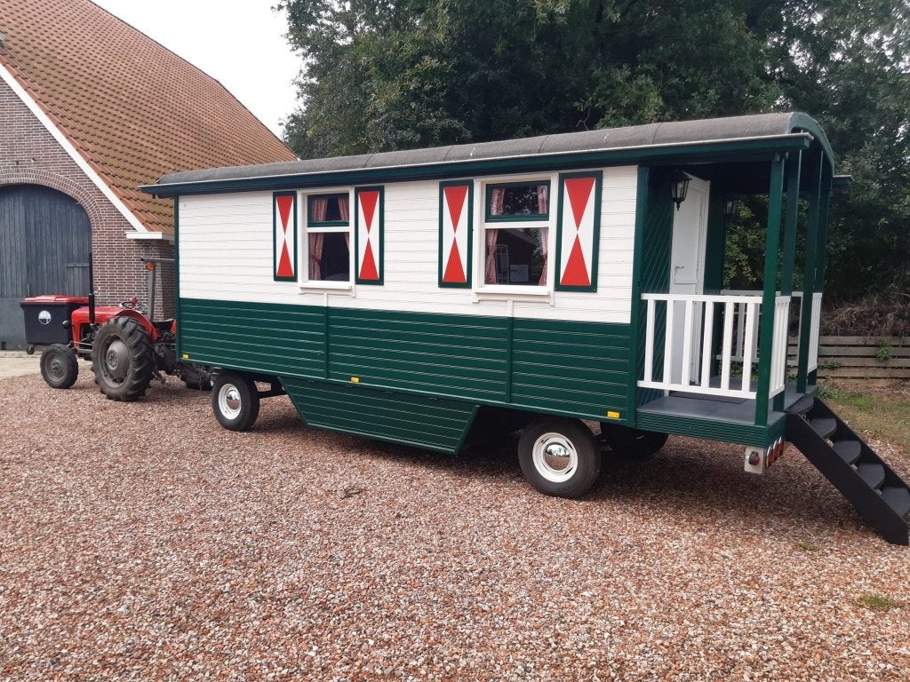 Zeer mooie grote pipowagen,woonwagen, b&b, tiny house., Ophalen, Zo goed als nieuw