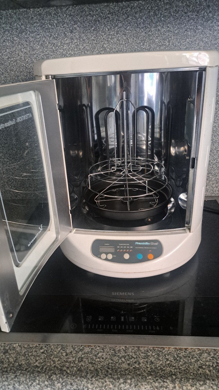 Nette Franklin chef vertisserie, verticale rotisserie, Ophalen of Verzenden, Zo goed als nieuw, Minder dan 45 cm