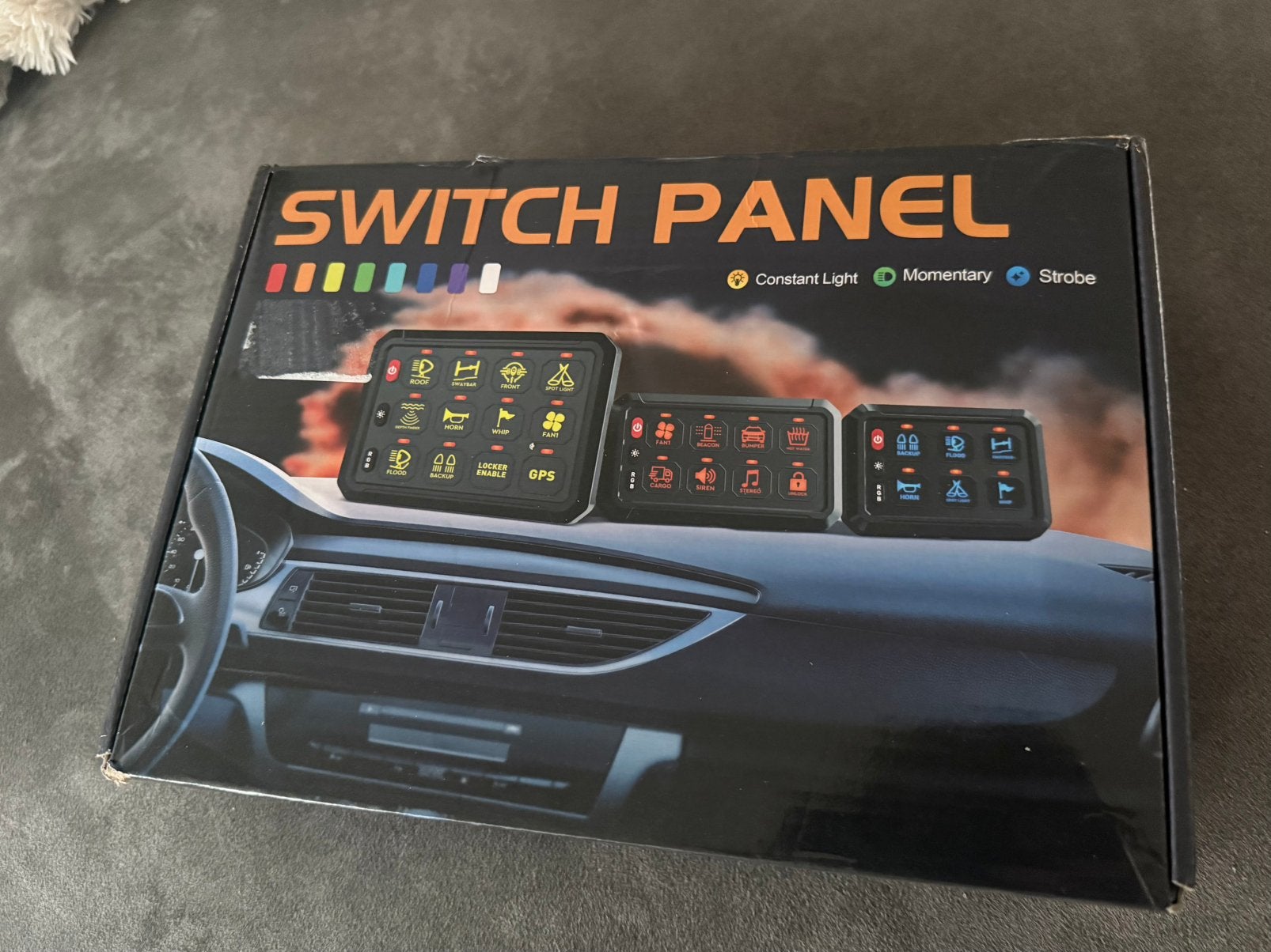 12V knoppen paneel 4 stuks. [NIEUW], Auto diversen, Ophalen of Verzenden, Nieuw