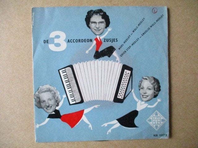 s1803 de 3 accordeon zusjes - accordeon potpourri, Cd's en Dvd's, Ophalen, Gebruikt, 7 inch, Overige genres