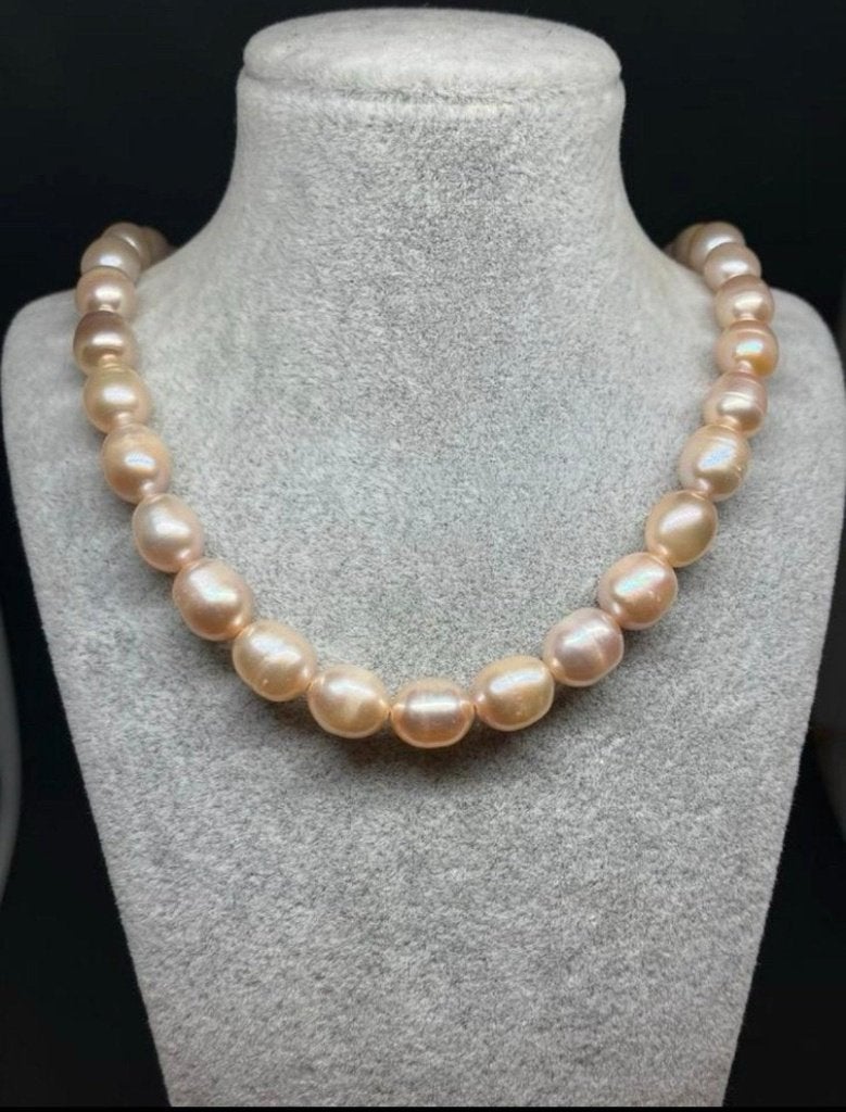 Pure Zoetwater Parel Ketting met Zilveren Slotje, Zilver en edelstenen, Vagif.hamidov@hotmail.com, Nieuw, Ophalen of Verzenden