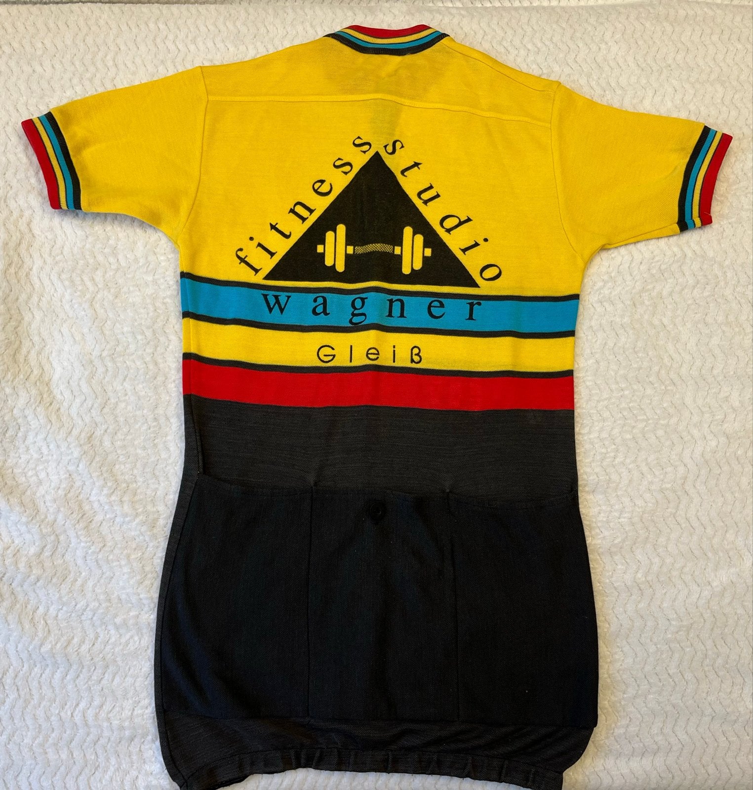 Vintage Böffler Fitness Studio Wagner Gleiß Wielershirt, Ophalen of Verzenden, Gebruikt, Helm