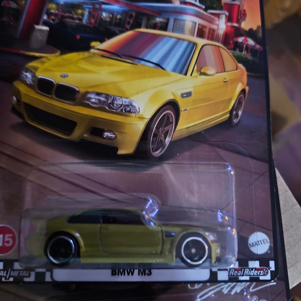 Hot Wheels BMW M3 E46 Geel - Real Riders, Mattel Inc., 636 Girard Avenue, East Aurora, NY 14052, USA, Nieuw, Ophalen of Verzenden