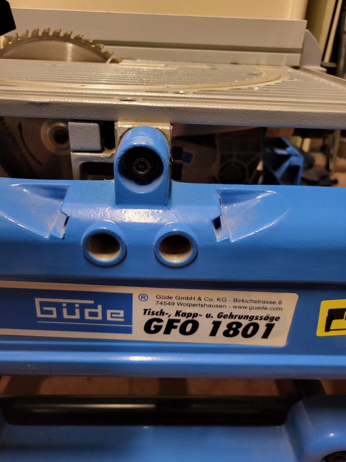 Gude GFO 1801 Flipover Zaagtafel - Zo goed als nieuw, Doe-het-zelf en Verbouw, Gereedschap | Zaagmachines, Ophalen, 70 mm of meer