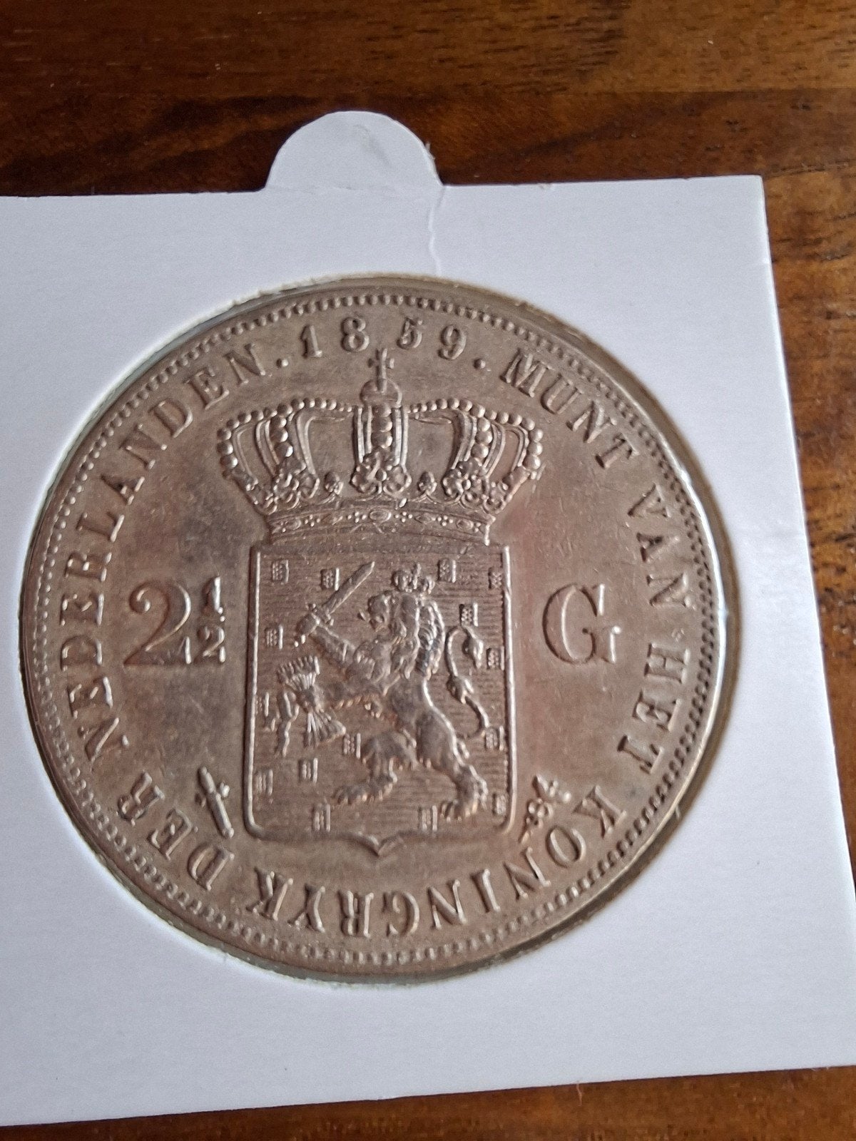 Rijksdaalder 1859 2,5 gulden 1859 willem 3 iii, Koning Willem III, Zilver, Ophalen of Verzenden, Losse munt