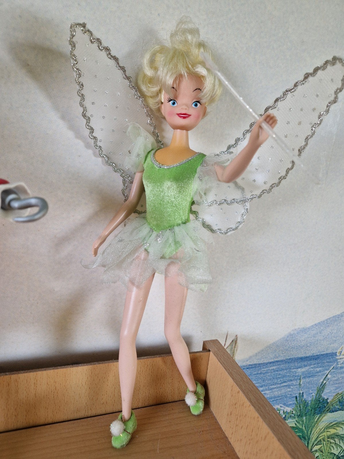 Tinkerbell Barbie Disney pop met vleugels en stafje, Verzamelen, Disney, Ophalen of Verzenden, Gebruikt