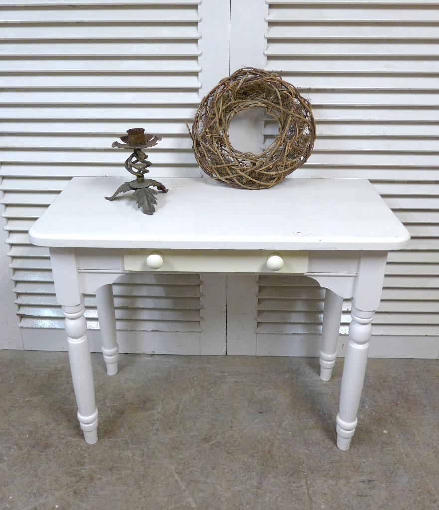 witte landelijke sidetable, Huis en Inrichting, Tafels | Sidetables, Ophalen, 100 tot 150 cm, Onbekend, Wit landelijk