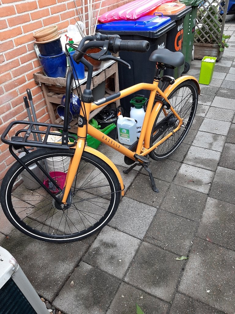 Gazelle heren fiets 7 versn. zo goed als nieuw  geel/zwart, Ophalen, Velgrem, Versnellingen, Zo goed als nieuw