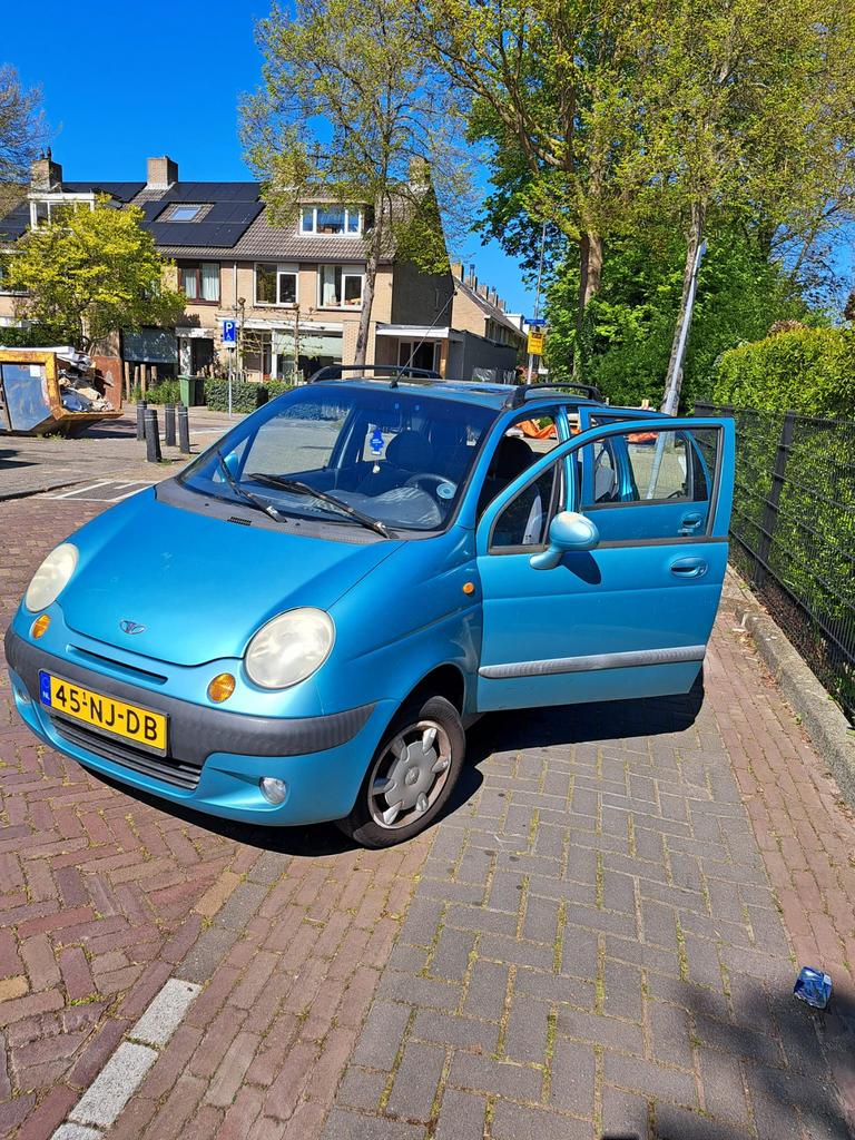 Daewoo Matiz 1.0 2003 Blauw, Auto's, Daewoo, Particulier, Matiz, Dakrails, Elektrische ramen, Radio, Benzine, D, Hatchback, Handgeschakeld