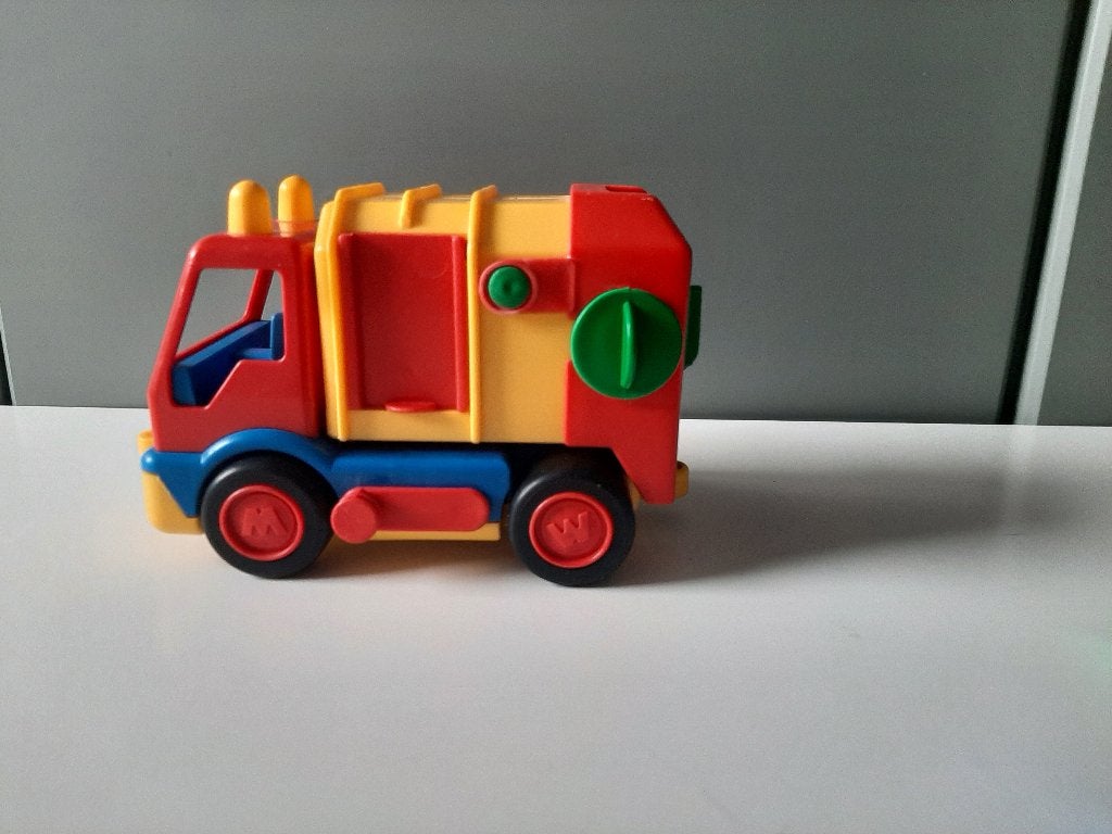 Vuilniswagen met 2 open containers, Ophalen of Verzenden, Gebruikt