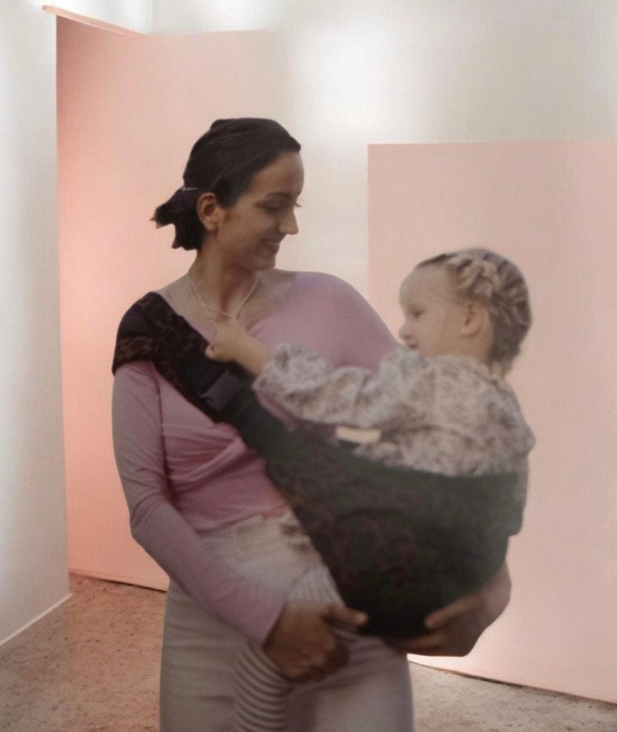 Hippe Baby Sling Draagzak nieuw blauw, Overige merken, Gebruikt, Ophalen of Verzenden, Buik