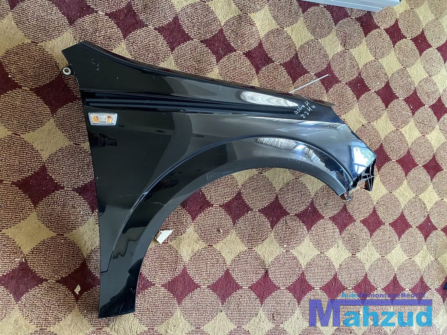 Opel Astra H rechter voor scherm zijscherm zwart Z4HU Z20R, Gebruikt, Voor, Opel Automobile GmbH, Ophalen of Verzenden