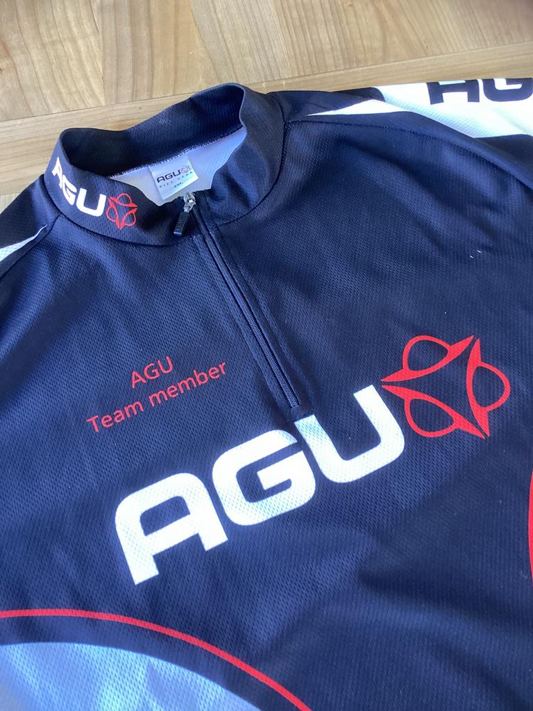 Twee wielershirts AGU korte en lange mouw XXL, Ophalen of Verzenden, Zo goed als nieuw, Kleding