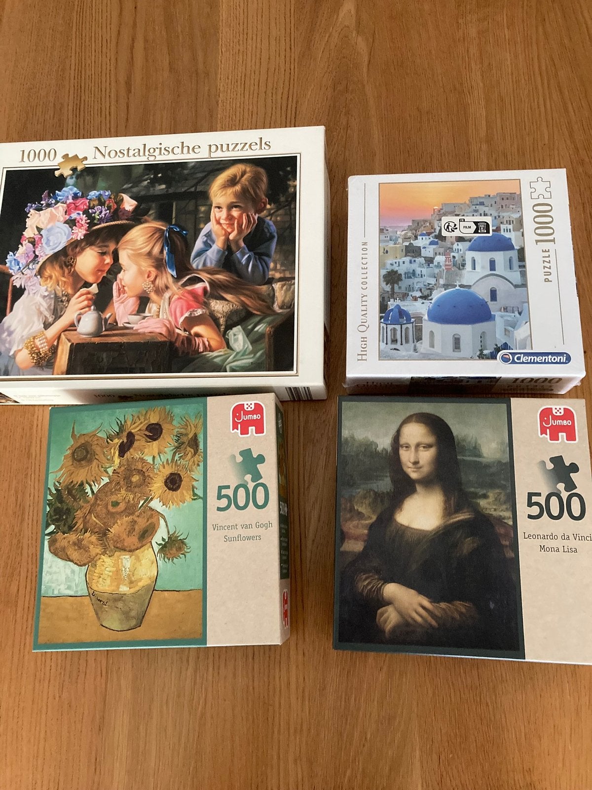 4 Legpuzzels, Ophalen, 500 t/m 1500 stukjes, Zo goed als nieuw