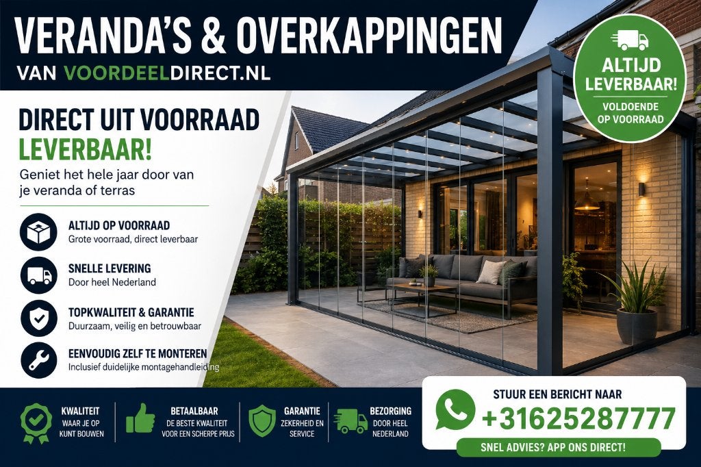 Complete Overkapping + Glazenschuifwand, Ophalen of Verzenden, Nieuw