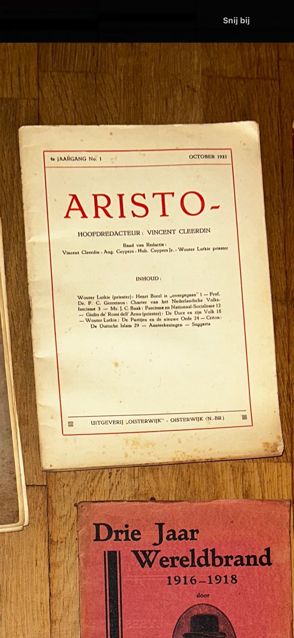 Aristo - 4e Jaargang No. 1 - Oktober 1933, Ophalen of Verzenden, Gelezen, Overige typen