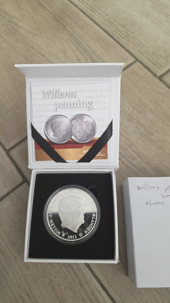 Zilveren Willemspenning 2013, Koningin Beatrix, Zilver, Euro's, Ophalen of Verzenden