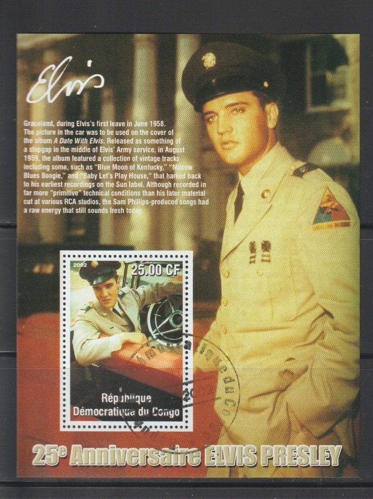 ELVIS PRESLEY = THE KING = mooi bl. v DU CONGO-717, Verzenden, Gestempeld, Overige thema's