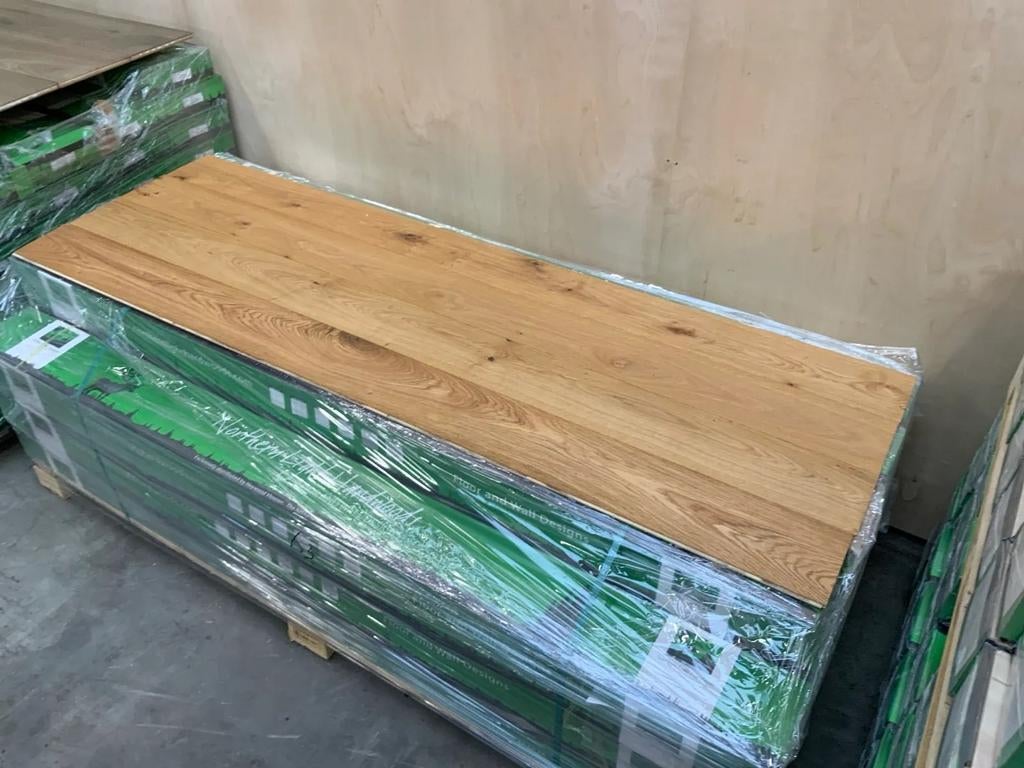 Heywood Northern Light Biscuit Parket Multiplank Eiken 35m², Doe-het-zelf en Verbouw, Vloerdelen en Plavuizen, Nieuw, 10 m² of meer