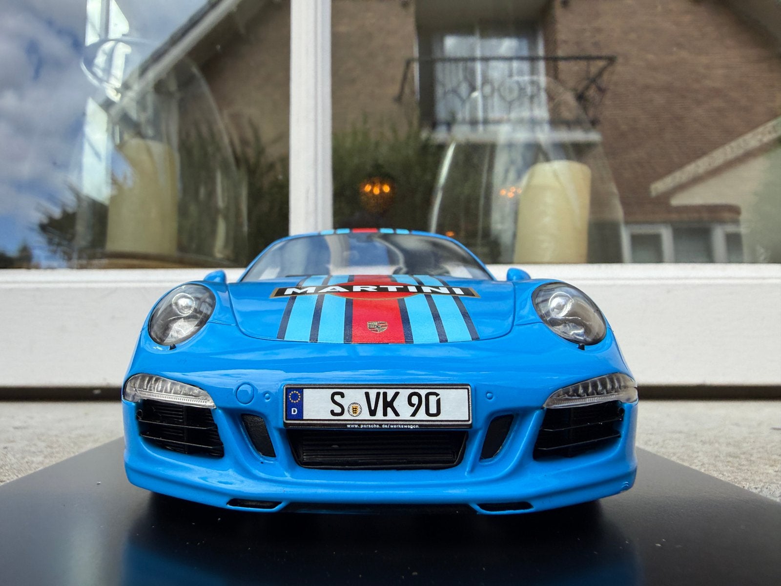 1:18 Porsche 911 991 Carrera S Martini blauw 2014 Spark, Overige merken, Auto, Models@sparkmodel.com, Nieuw