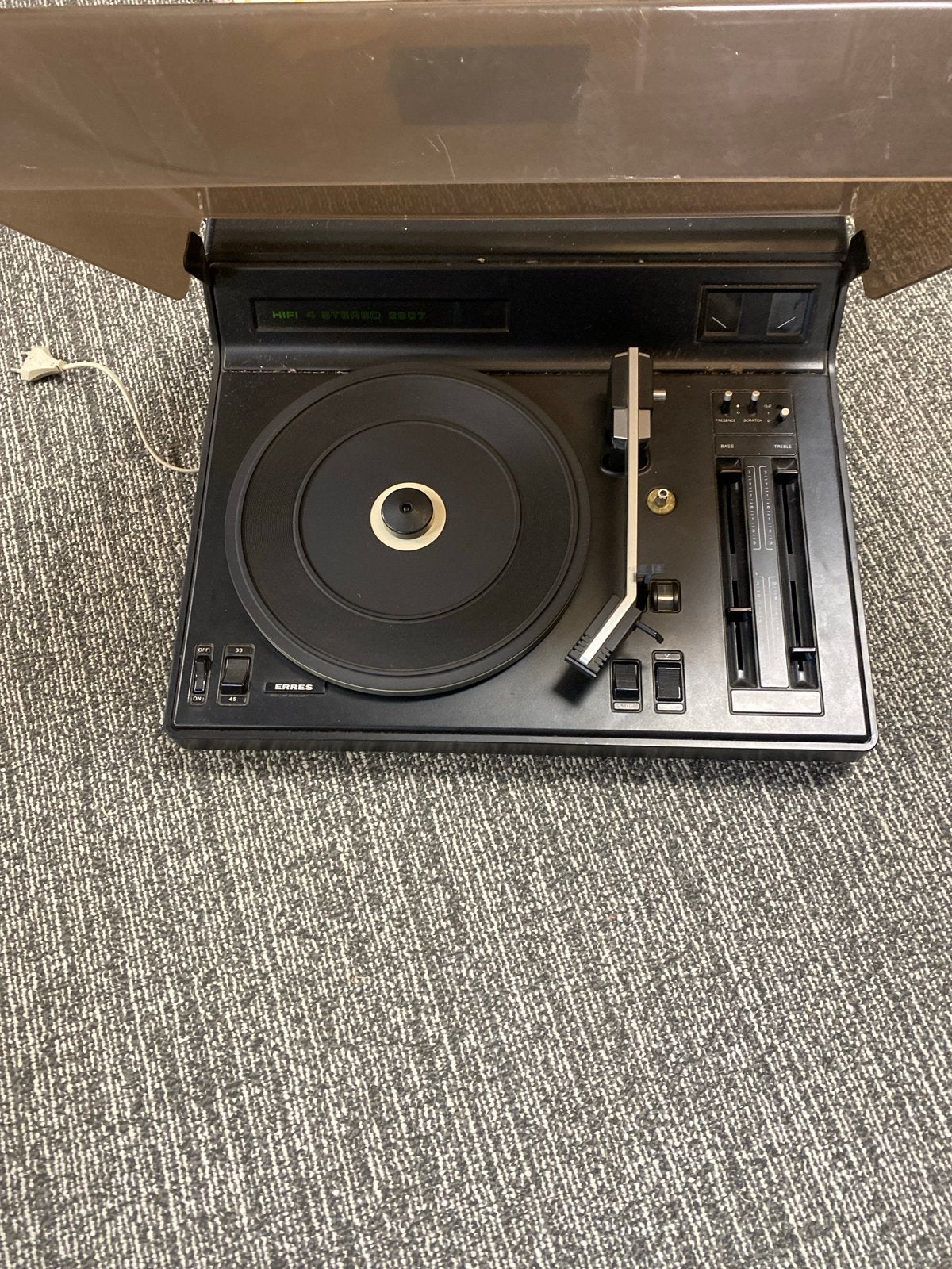 Erres Platenspeler - Vintage met Gebruikerssporen, Ophalen, Gebruikt, Platenspeler, Overige merken