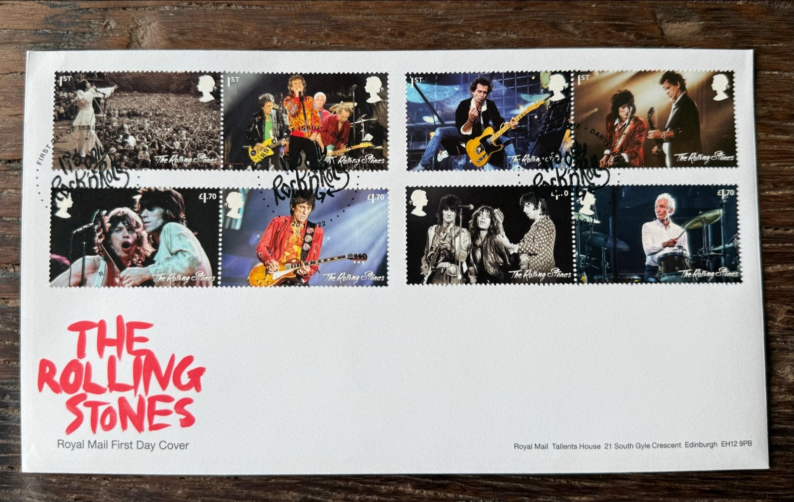 Rolling Stones Royal Mail First Day postzegels no cd no lp, Ophalen of Verzenden, Nieuw