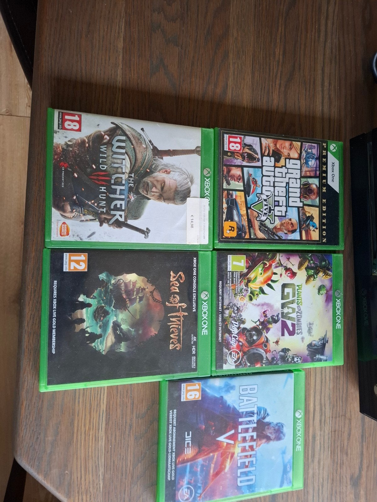 Xbox One met 5 games en controller, Xbox One, Ophalen of Verzenden, Met 1 controller, 500 GB