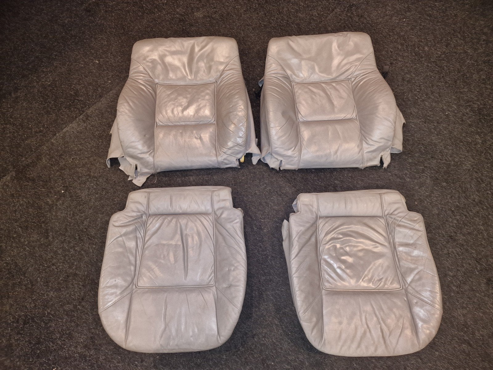E38 E39 comfort stoelen leer nappa grijs voorstoelen, Ophalen of Verzenden, Gebruikt, BMW